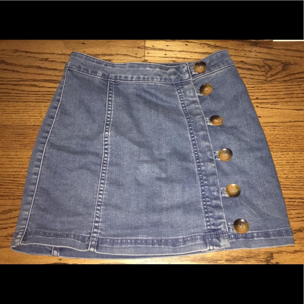 Free People denim skirt